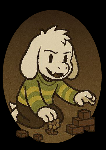 Papyrus holding Sans to form the shape of a 9